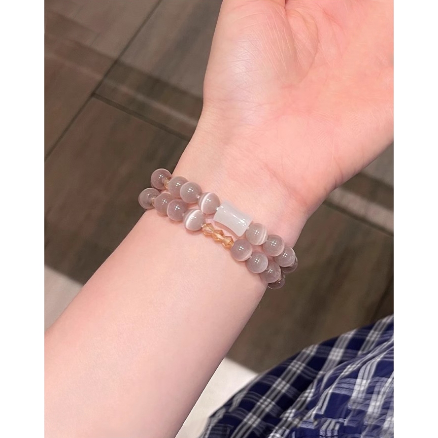 Dây đeo đính cườm phong cách đàn hồi hạt tím dành cho nữ Thích hợp cho Apple Watch S11 SE3 Ultra3 S10 S9 S8 SE S7 S6 Ultra 49mm 46mm 42mm 40mm 44mm 41mm 45mm Dây đeo cổ tay