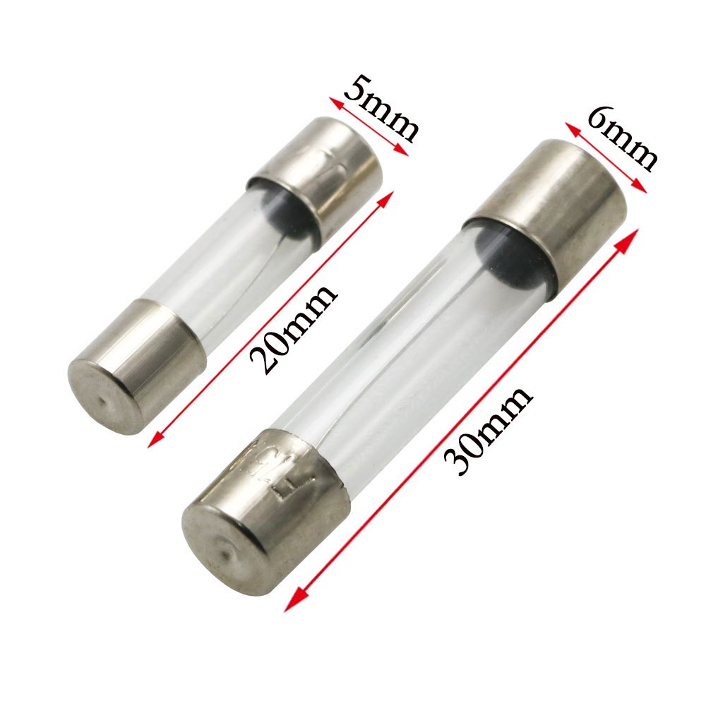 10 Cái / lốc 5 * 20mm 6 * 30mm Cầu chì ống thủy tinh thổi nhanh 5x20 ...