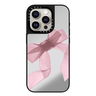 Ốp điện thoại gương chất lượng cao nơ màu hồng CASENEAL Thích hợp cho iPhone 17ProMax 17pro 17 air 16promax 16 15promax 15 14promax 13 13promax Ốp lưng cứng chống rơi thời trang