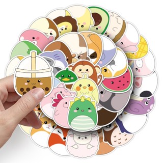 Bộ 50 Dễ Thương Plump Động Vật Graffiti Hoạt Hình Miếng Dán DIY Laptop Điện Thoại Hành Lý Miếng Dán Chống Thấm Nước