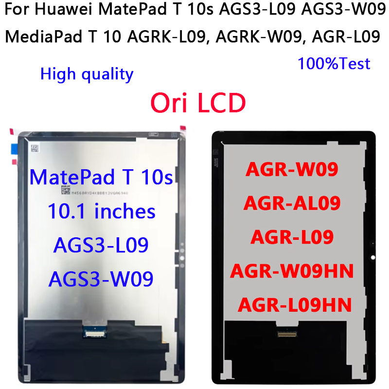DISPLAY LCD TOUCH SCREEN Per HUAWEI MATEPAD T10 AGR-L09 AGR-W09 VETRO NERO - Foto 1