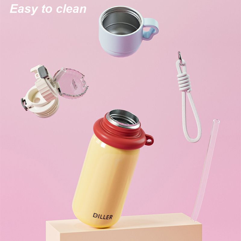 Bình giữ nhiệt Diller Ace (480 / 500 / 520ml) - Thép không gỉ 316, Giữ nhiệt độ, Chống rò rỉ D9327