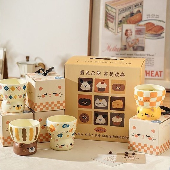 400ml Cốc Gốm Dễ Thương Giá Trị Cao Phong Cách Hoạt Hình Văn Phòng Tại Nhà Quà Tặng Lựa Chọn Đầu Tiên