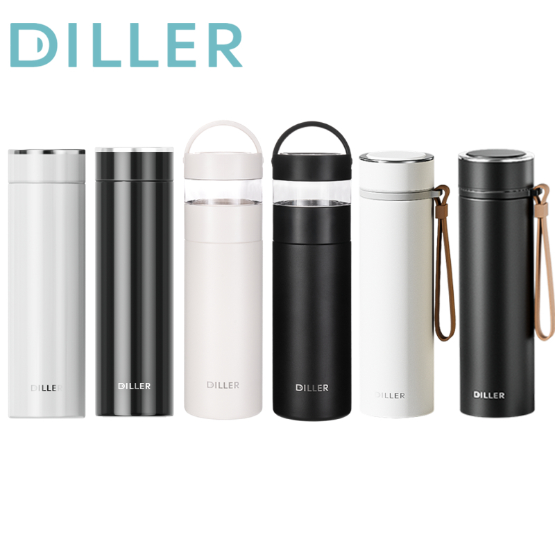 Diller Lớp Phủ Gốm Lót Vaccum Bình Giữ Nhiệt Bình Uống Trà Lọc 350 / 500 / 550ml MLH9165