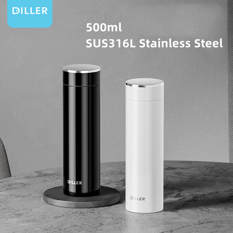 Diller Lớp Phủ Gốm Lót Vaccum Bình Giữ Nhiệt Bình Uống Trà Lọc 350 / 500 / 550ml MLH9165