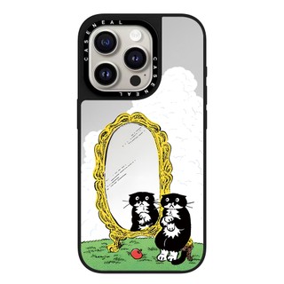 Ốp điện thoại gương chất lượng cao hàng ngày cho mèo đen CASENEAL Thích hợp cho iPhone 17ProMax 17pro 17 air 16promax 16 15promax 15 14promax 13 13promax Ốp lưng cứng chống rơi thời trang
