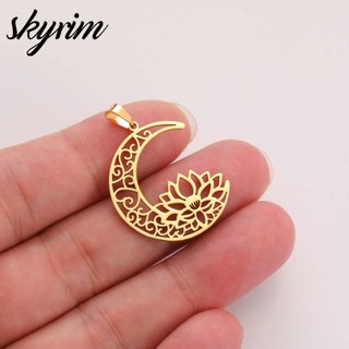 Skyrim 5 Cái / bộ Bạc Trái Tim Sen Mặt Dây Chuyền Bông Tai Vòng Cổ Vòng Tay DIY Trang Sức Phụ Kiện Làm