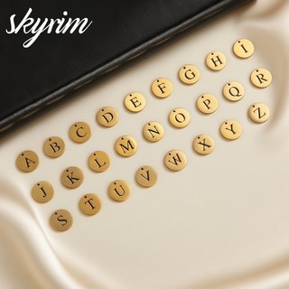 SKYRIM 26 Chữ Cái Mặt Dây Thép Không Gỉ, Bộ 5 Cái Vòng Cổ và Vòng Tay DIY Trang Sức