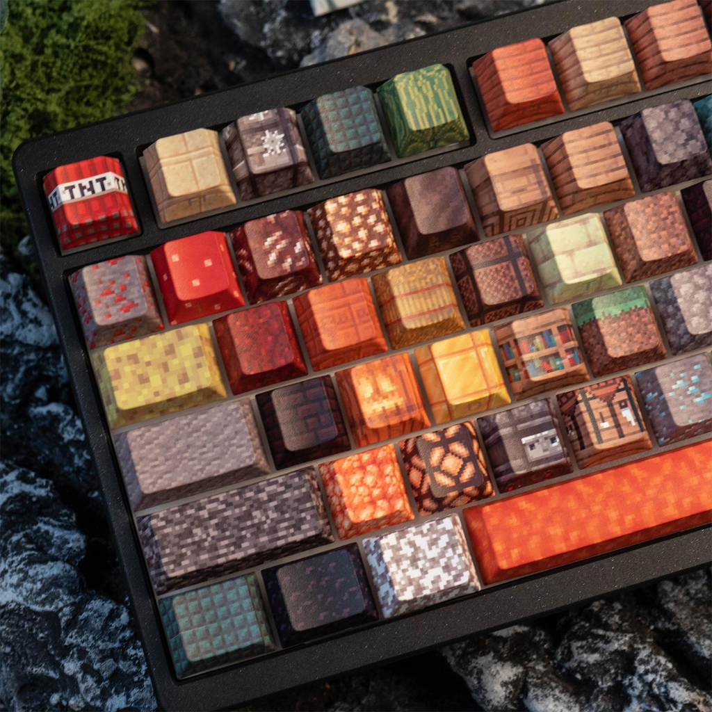 Minecraft Keycaps Side Shine through PBT keycap set cho bàn phím cơ ...