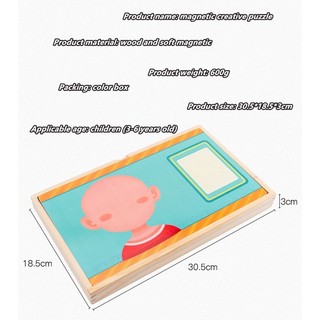 Giáo dục sớm cho trẻ em giáo dục nhân vật từ tính vận chuyển nhận thức đồ chơi ghép hình xếp hình
