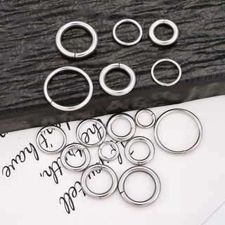 Trang sức thép không gỉ tròn mở, vòng tay và vòng cổ DIY chống thấm nước, màu bền