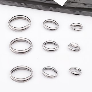 Thép không gỉ hình bầu dục đóng đầu nối Vòng cổ DIY Trang sức Làm màu chống nước
