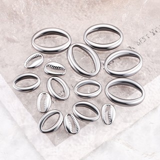 Thép không gỉ hình bầu dục đóng đầu nối Vòng cổ DIY Trang sức Làm màu chống nước