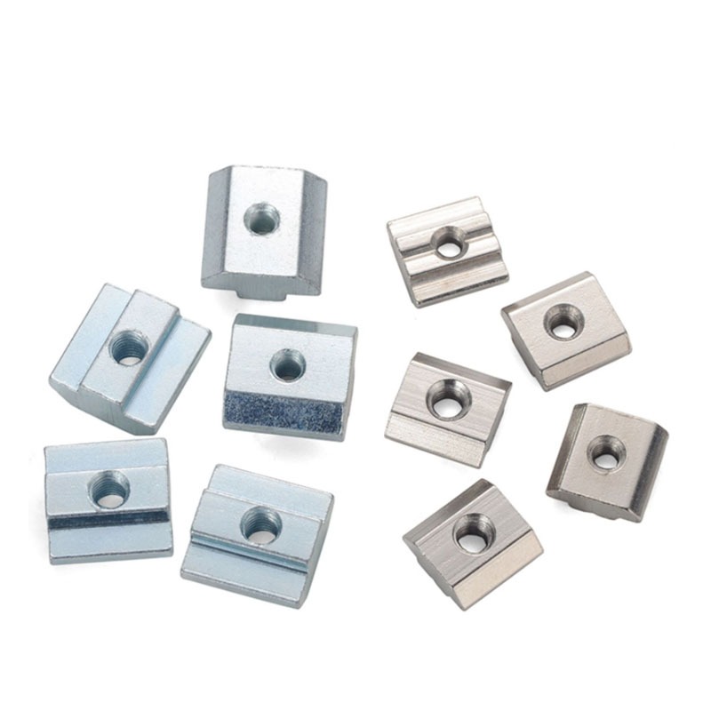 M3 M4 M5 M6 M8 M10 T Khe Cắm Đai Ốc Trượt Đai Ốc Búa Lò Xo Bóng Cho 20 30 40 45 Series Nhôm Hồ Sơ Đùn