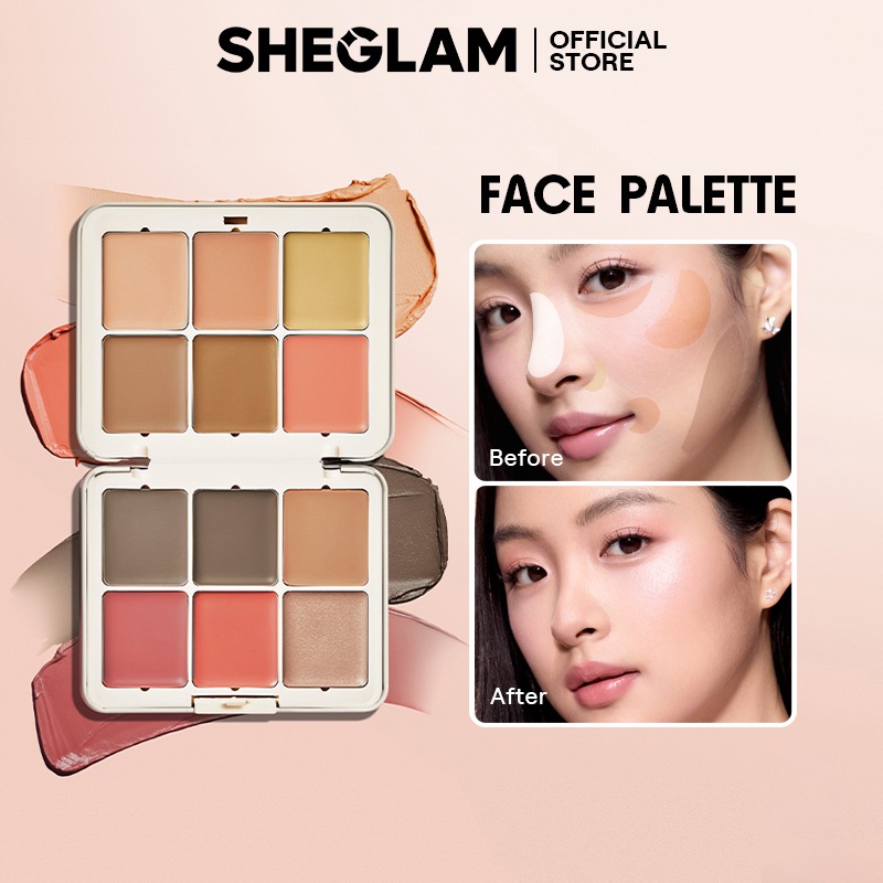 Sheglam Tất Cả Về Mặt Đó Đa Năng Bảng Mặt Che Khuyết Điểm Độ Phủ Cao Kem Che Khuyết Điểm Blush Contour Hightlighter