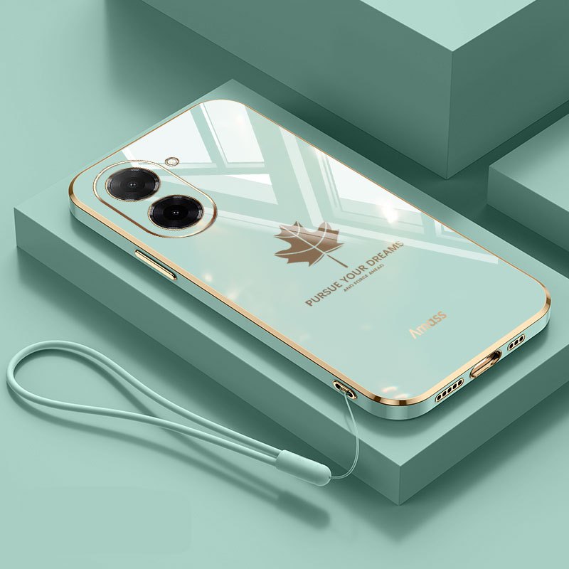 Ốp Điện Thoại YBD Cho Redmi A5 Turbo 4 Pro Xiaomi POCO F7 5G POCO C71 Vỏ Mềm Mạ Điện Họa Tiết Lá Phong Cổ Điển