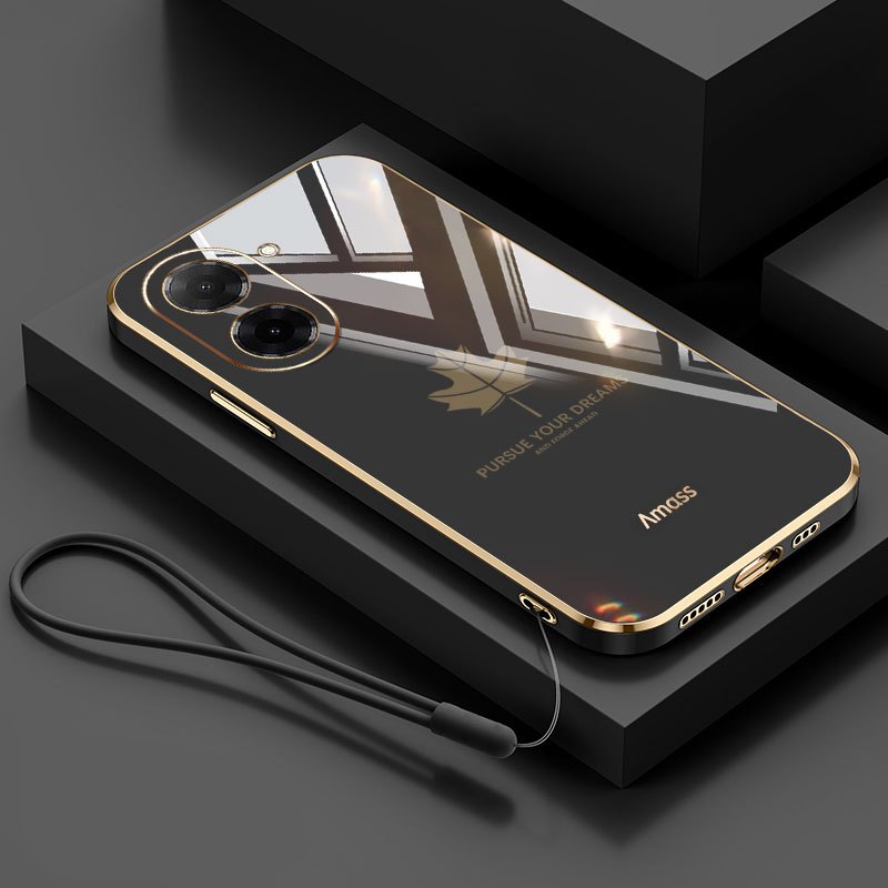 Ốp Điện Thoại YBD Cho Redmi A5 Turbo 4 Pro Xiaomi POCO F7 5G POCO C71 Vỏ Mềm Mạ Điện Họa Tiết Lá Phong Cổ Điển