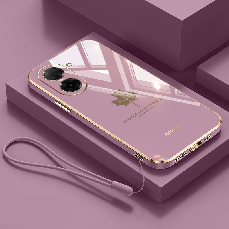 Ốp Điện Thoại YBD Cho Redmi A5 Turbo 4 Pro Xiaomi POCO F7 5G POCO C71 Vỏ Mềm Mạ Điện Họa Tiết Lá Phong Cổ Điển