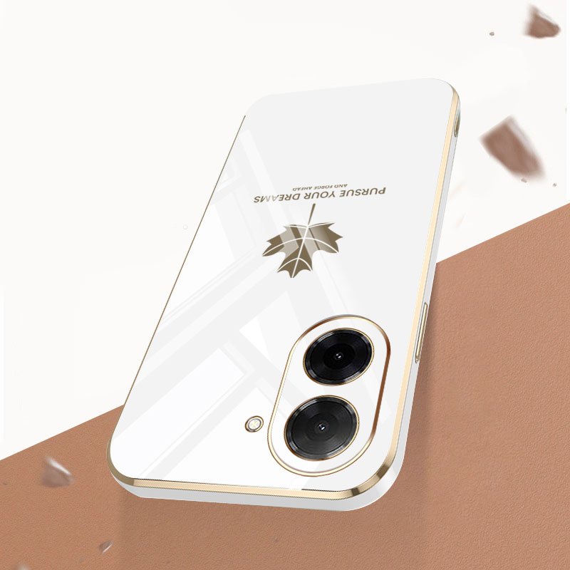 Ốp Điện Thoại YBD Cho Redmi A5 Turbo 4 Pro Xiaomi POCO F7 5G POCO C71 Vỏ Mềm Mạ Điện Họa Tiết Lá Phong Cổ Điển