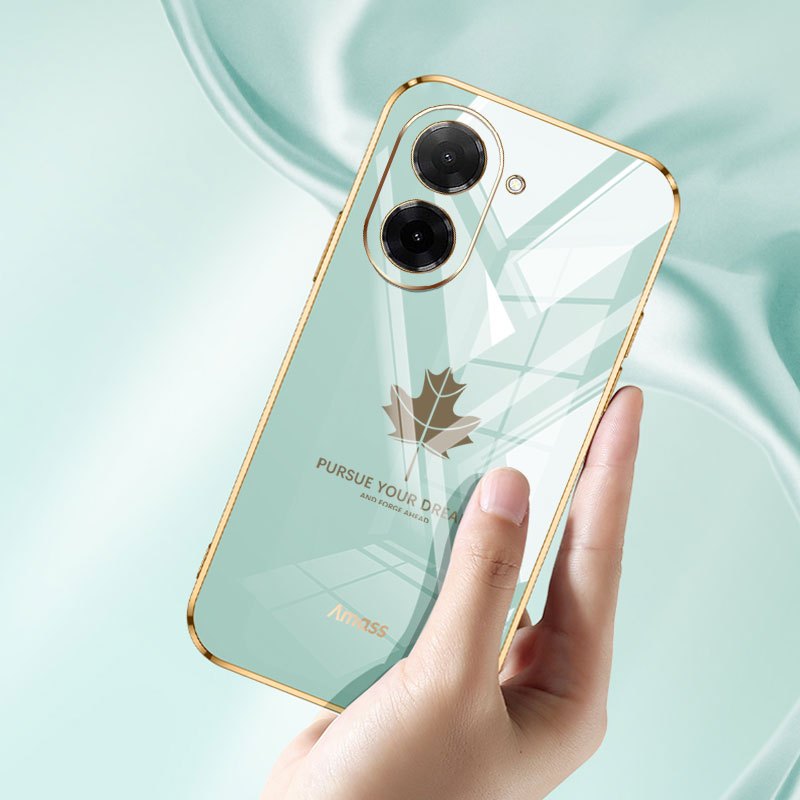 Ốp Điện Thoại YBD Cho Redmi A5 Turbo 4 Pro Xiaomi POCO F7 5G POCO C71 Vỏ Mềm Mạ Điện Họa Tiết Lá Phong Cổ Điển