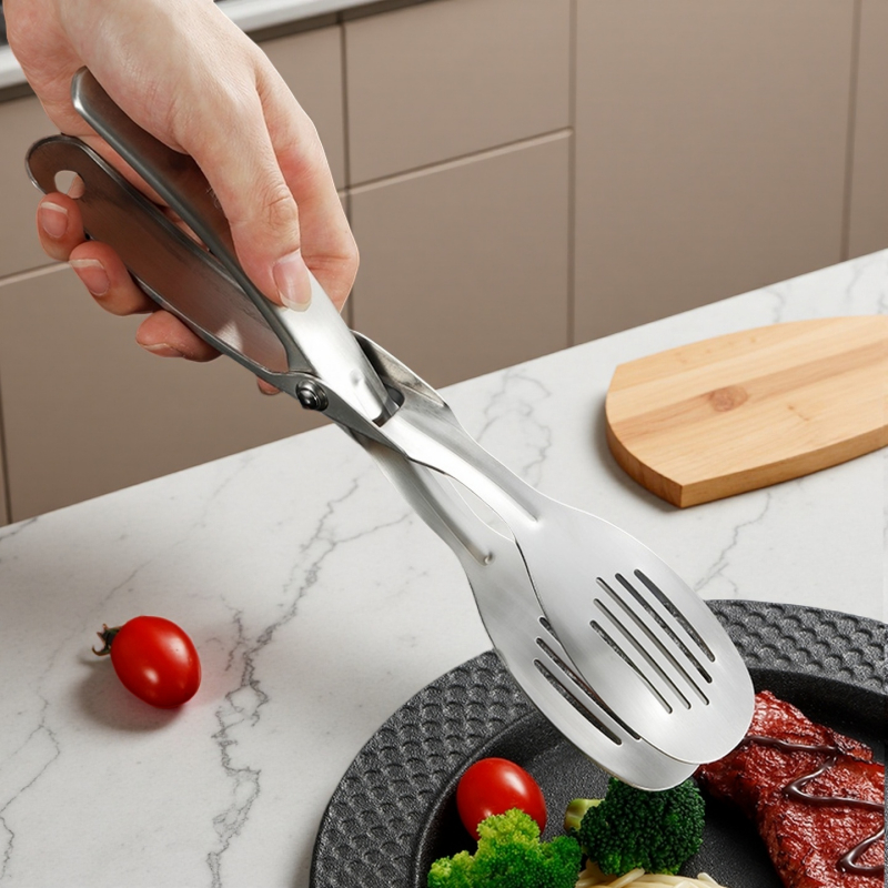 Kẹp Nướng BBQ Chuyên Nghiệp bằng Thép Không Gỉ 304 27cm Chống Trượt Chịu Nhiệt An Toàn Thực Phẩm - Professional 304 Stainless Steel Grill Tongs Heavy Duty Non-Slip Heat Resistant Dishwasher Safe Multipurpose