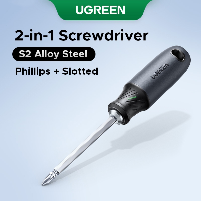 Tua vít 2 trong 1 UGREEN Thép hợp kim S2 Phillips và rãnh 6 * 100mm