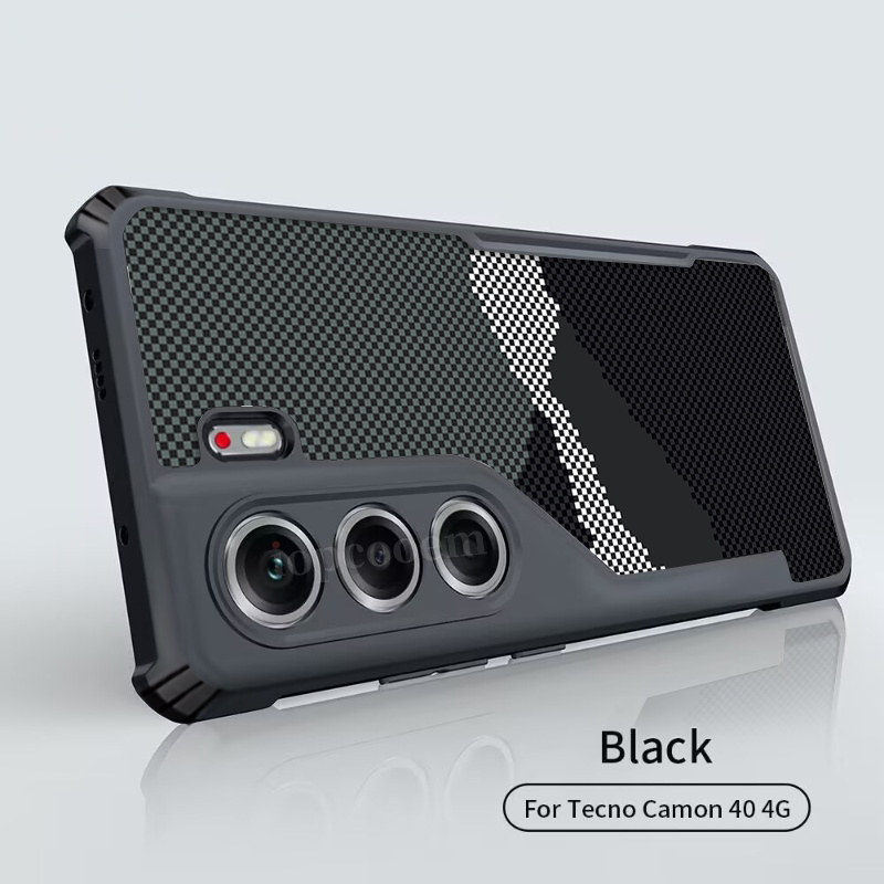 Ốp điện thoại chống sốc họa tiết sợi Carbon Kevlar cho Tecno Camon 40 30 30S 20 PRO 5G 4G Vỏ tối giản Vỏ chống rơi