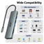 Acer USB C Hub chuyển đổi Type C 7 trong 1 với HDMI 100W PD USB 3.0 5Gbps Đầu đọc thẻ SD Tương thích với máy tính xách tay / PC / Máy tính để bàn UC707