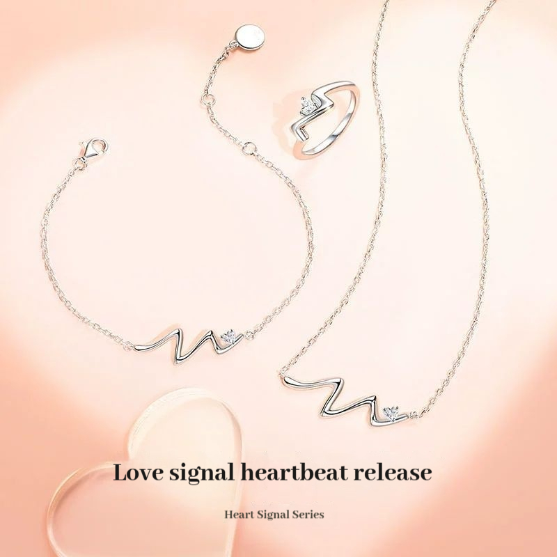 FanciMe Dainty Heartbeat Pulse Bracelet Quà tặng thiết kế trang sức mềm mại cho cô ấy
