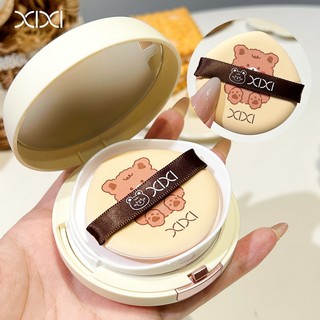 XIXI 2 Miếng Bọt Biển Trang Điểm Đệm Không Khí - Mềm Co Giãn Khô Ướt Sử Dụng Kép Di Động Họa Tiết Gấu Dễ Thương Kem Nền Puff XX-03