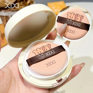 XIXI 2 Miếng Bọt Biển Trang Điểm Đệm Không Khí - Mềm Co Giãn Khô Ướt Sử Dụng Kép Di Động Họa Tiết Gấu Dễ Thương Kem Nền Puff XX-03
