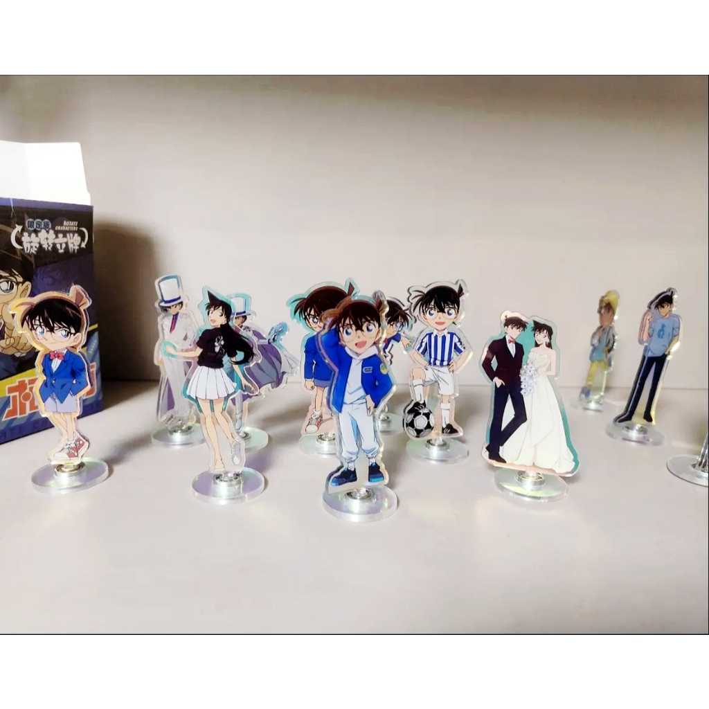 Bộ Hộp Mù Đứng Acrylic Xoay Thám Tử Lừng Danh Conan - 15 Thiết Kế Độc Đáo, Lắp Ráp Dễ Dàng, Nhân Vật Để Bàn Anime 7cm, Bộ Sưu Tập Túi Mù