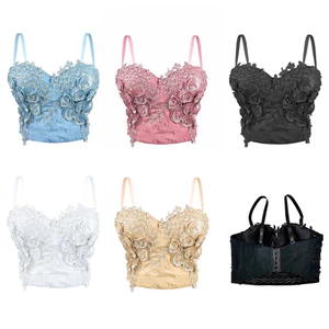 Pure Desire Phong Cách Ren Sling Cảm Giác Cao Cấp Siêu Ngắn Slim-fit Cánh Hoa Nữ Eo Hẹp Xuân Hè Xương Cá Corset Mặc Ngoài