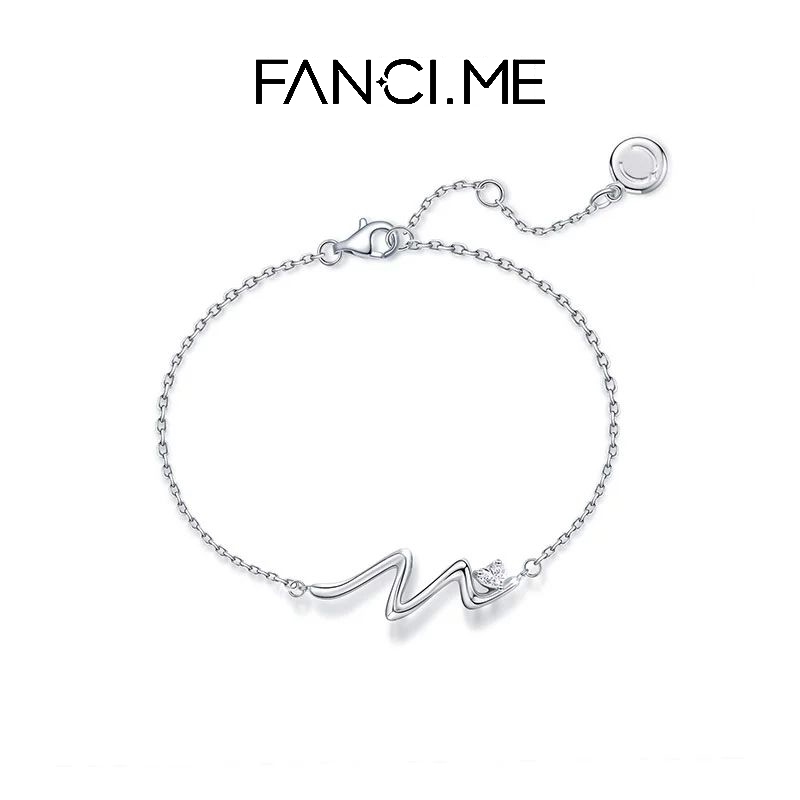 FanciMe Dainty Heartbeat Pulse Bracelet Quà tặng thiết kế trang sức mềm mại cho cô ấy