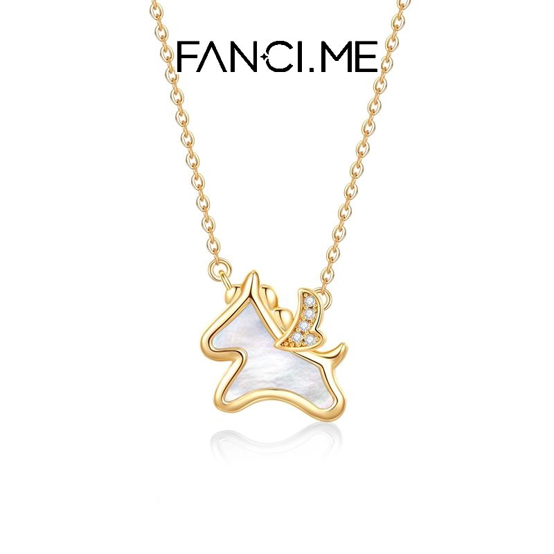 Vòng cổ cặp đôi FANCIME Unicorn đầy màu sắc Mặt dây chuyền trang sức Mặt dây chuyền ngọc trai Quà tặng sinh nhật 【 Unicorn Series 】