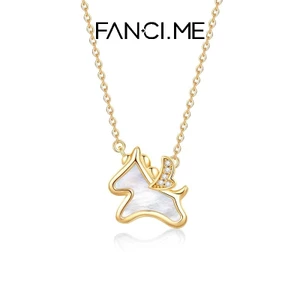 Vòng cổ cặp đôi FANCIME Unicorn đầy màu sắc Mặt dây chuyền trang sức Mặt dây chuyền ngọc trai Quà tặng sinh nhật 【 Unicorn Series 】