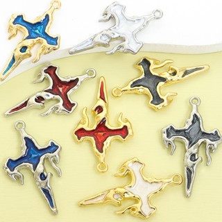 10 Chiếc Phong Cách Gothic 4 Màu Halloween Lava Cross Design Nhỏ Giọt Dầu Hợp Kim Quyến Rũ Cho DIY Y2K Punk Vòng Cổ Bông Tai Móc Khóa - Lý Tưởng Để Mặc Hàng Ngày, Quà Tặng Lễ Hội & Trang Trí Tiệc
