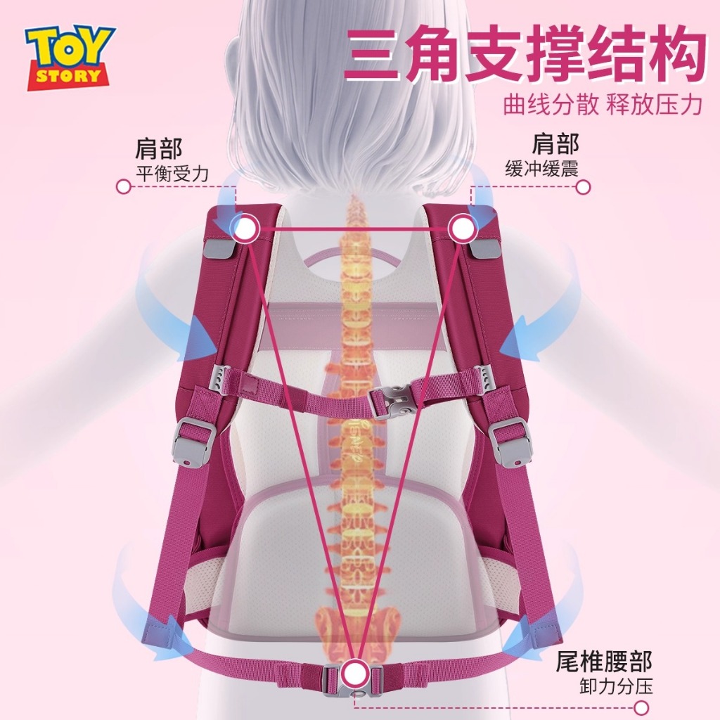 Gấu Dâu Lớp Một Schoolbag Cô Gái Ridge Bảo Vệ Giảm Gánh Nặng 2025 Phong Cách Mới Học Sinh Tiểu Học Lớp Thứ Hai Thứ Ba