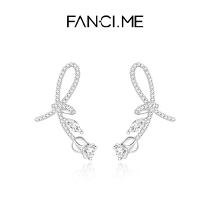 FanciMe Bông Tai Nơ Hoa Hồng Ngọt Ngào Cho Nữ Quà Tặng Thời Trang Bạn Gái Ngày Lễ Tình Nhân