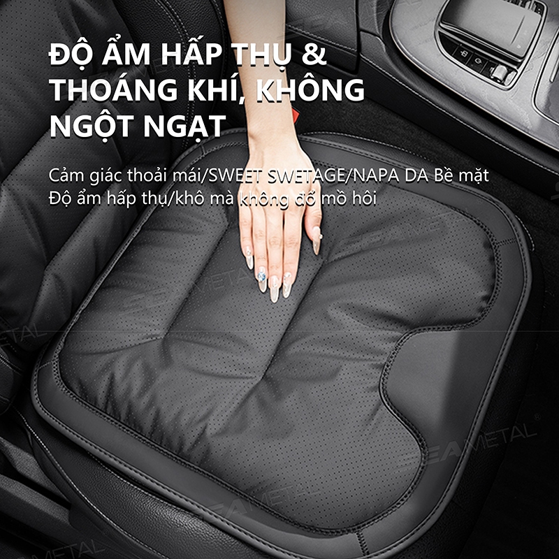 SEAMETALTAL Universal Car Seat Cover Nappa Da Ghế Ô Tô Đệm Bảo Vệ Thảm Mềm Thoáng Khí Phụ Kiện Nội Thất Ô Tô