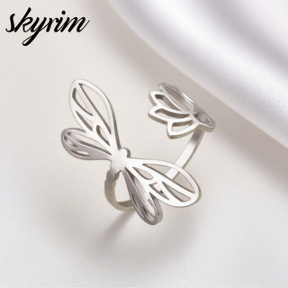 SKYRIM Nhẫn Nữ Charm Hoa Mở Nhẫn Có Thể Điều Chỉnh Vàng 18k Trang Sức Thời Trang Bán Buôn Số Lượng Lớn