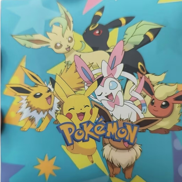 Hộp mù huy hiệu Pokémon 75mm + Nhãn dán thẻ | Túi Ita Sưu Tập Anime Merch (10 Gói / Hộp)