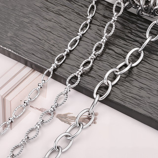 Chuỗi DIY từ thép không gỉ hình bầu dục 8 nhân vật, bán thành phẩm chuỗi chống nước