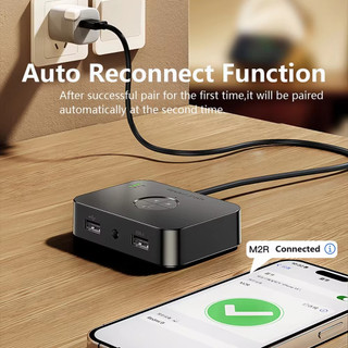 Bluetooth 6 Bộ Thu Âm Thanh 3.5 Mm AUX RCA Stereo Lossless Âm Nhạc Bộ Chuyển Đổi Không Dây Hỗ Trợ Chữ U Chơi Cho Xe Bộ Loa Amp