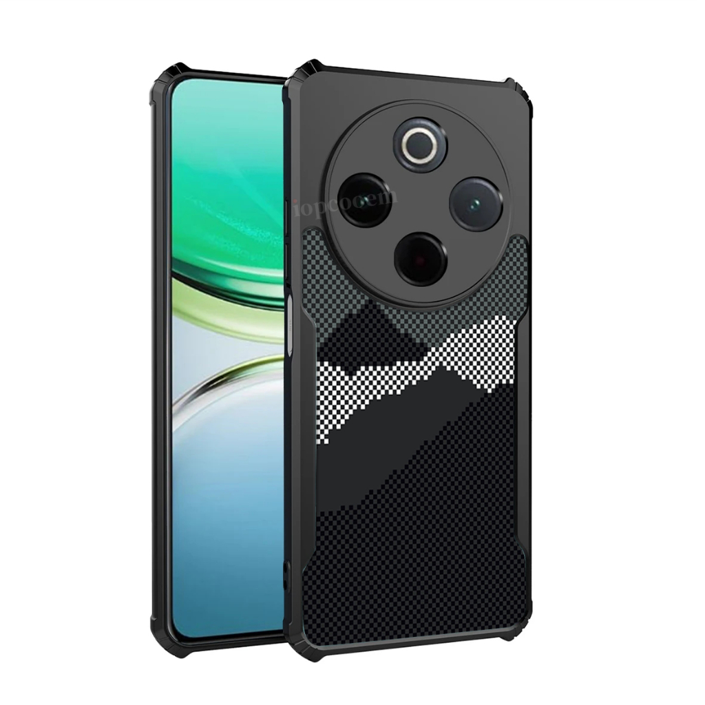 Ốp điện thoại chống sốc họa tiết sợi Carbon Kevlar cho Tecno Spark 40C 30C 20C 40 30 20 Pro Plus 5G 4G Vỏ tối giản Vỏ chống rơi