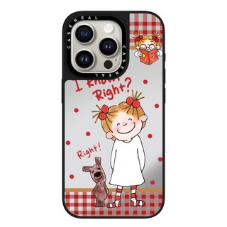 CASENEAL Girl Dog Vỏ Điện Thoại Gương Chất Lượng Cao Thích Hợp Cho iPhone 17ProMax 17pro 17 air 16promax 16 15promax 15 14promax 13 13promax Ốp Lưng Cứng Chống Rơi Thời Trang