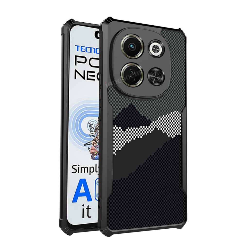 Ốp điện thoại chống sốc họa tiết sợi Carbon Kevlar cho Tecno Spark 40C 30C 20C 40 30 20 Pro Plus 5G 4G Vỏ tối giản Vỏ chống rơi