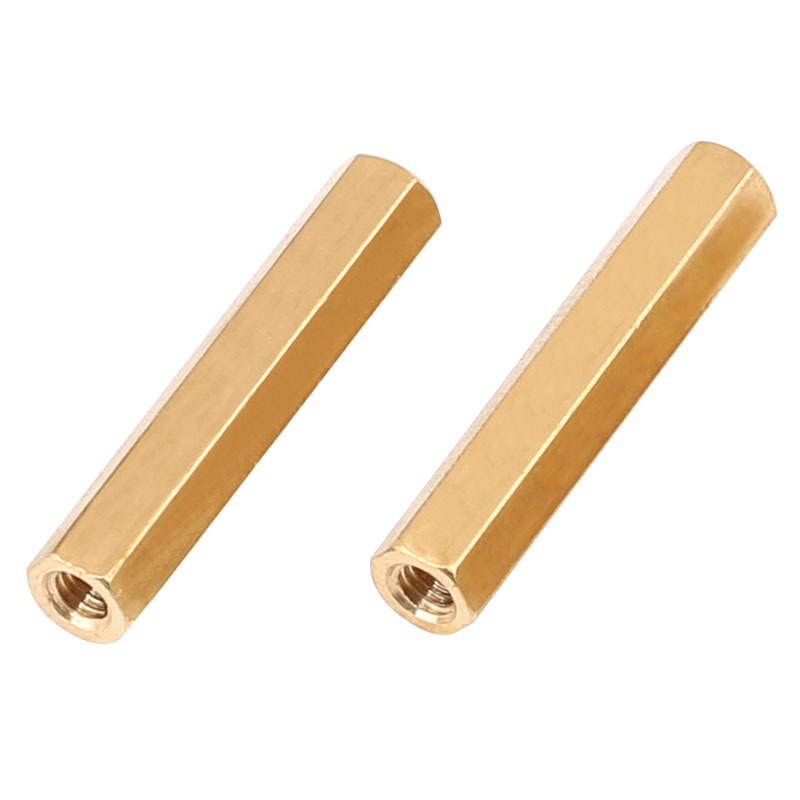 Double Pass Hex Brass Nữ Standoff Trụ Cột Stud Mount Spacer Lục Giác PCB Bo Mạch Chủ Đai Ốc Rỗng Bu Lông Vít M2 M2.5 M3 M4