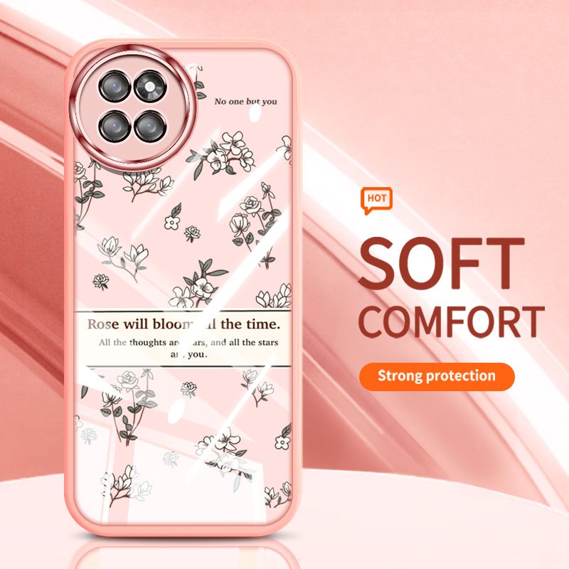 Ốp Điện Thoại Phong Cách Hoa YBD Cho ITEL S23 4G S665L Họa Tiết Cổ Điển Vỏ Dưới Trong Suốt