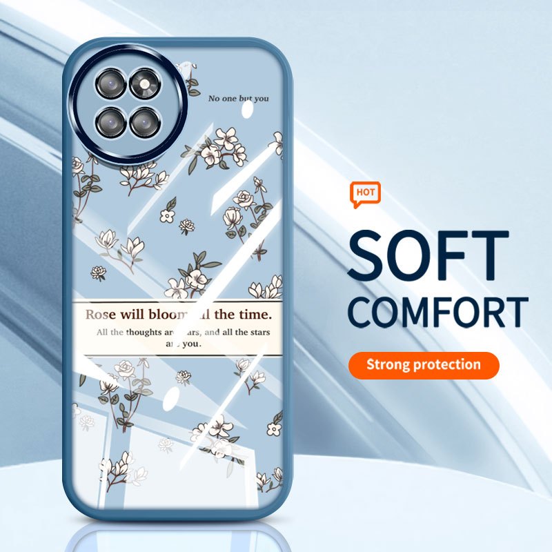 Ốp Điện Thoại Phong Cách Hoa YBD Cho ITEL S23 4G S665L Họa Tiết Cổ Điển Vỏ Dưới Trong Suốt